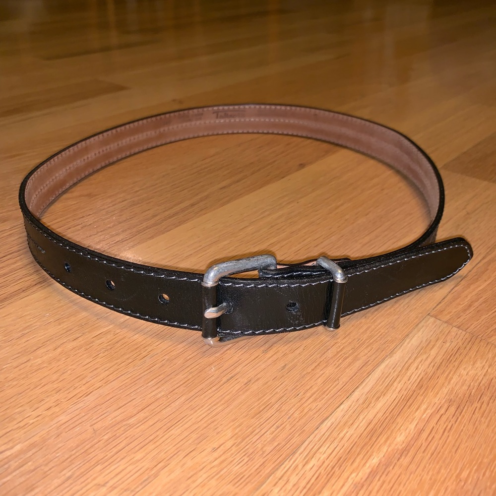 Black Leather Talbots Belt